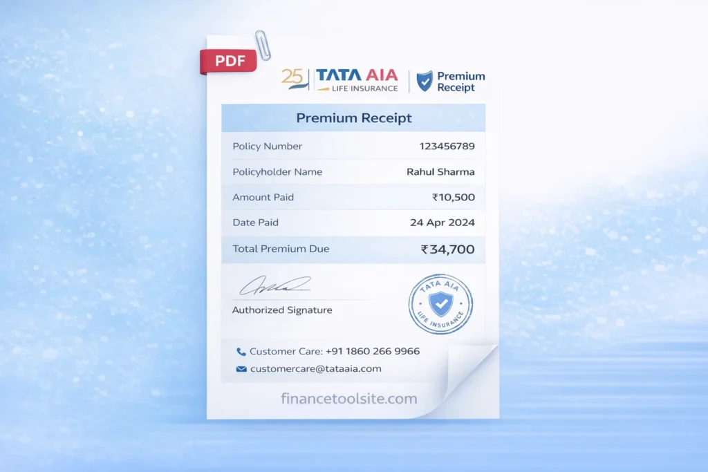 Tata AIA app premium payment