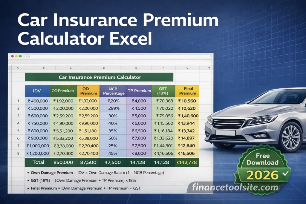 Car Insurance Premium Calculator Excel