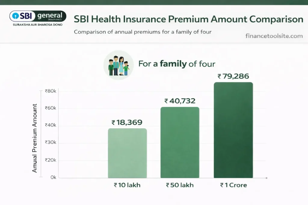 Health insurance premium comparison for family