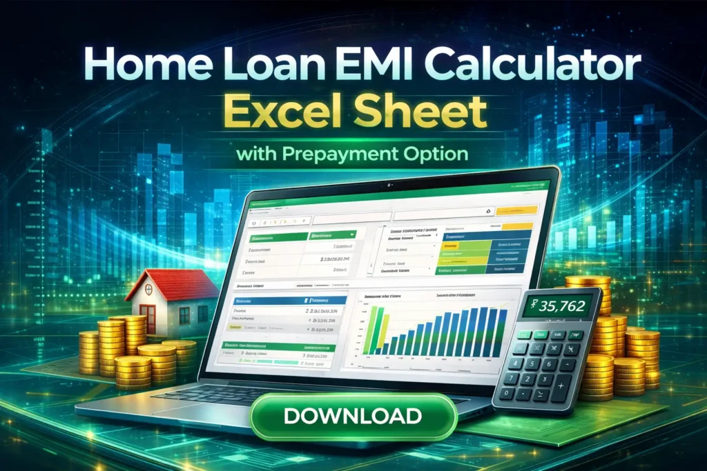 Home Loan EMI Calculator Excel Sheet with Prepayment Option