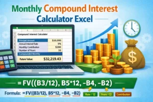 monthly compound interest calculator Excel