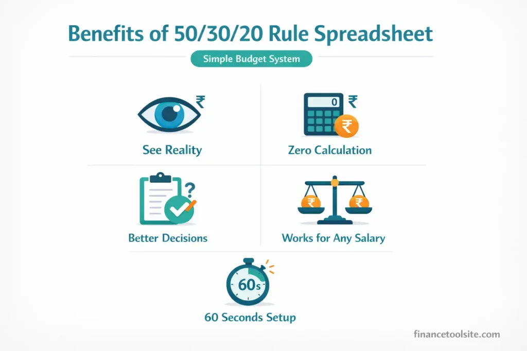 Benefits of Using a 50 30 20 Rule Spreadsheet