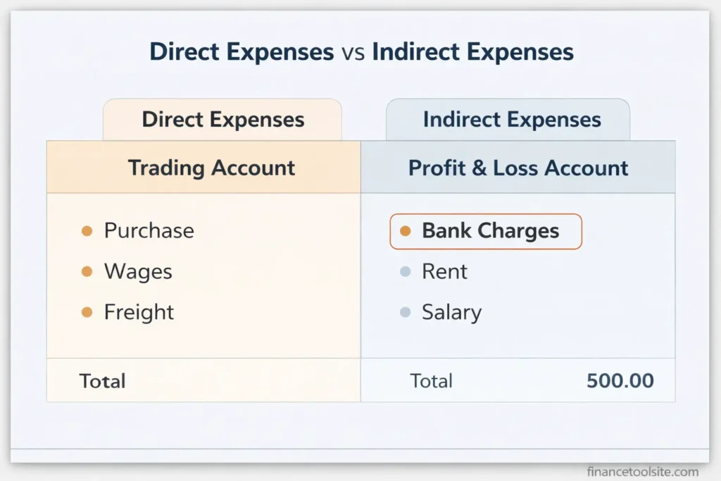 Direct Expenses vs Indirect Expenses in accounting