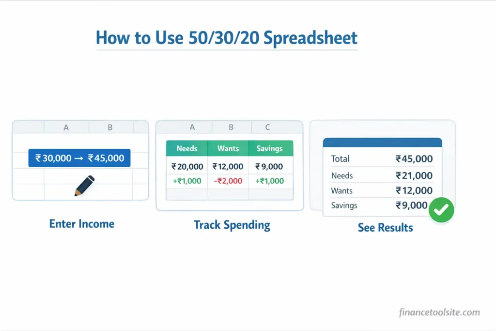 How to Use This 50 30 20 Rule Spreadsheet