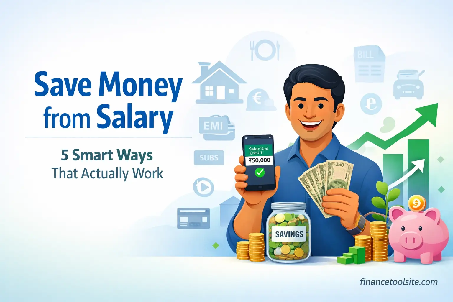 how to save money from salary every month 5 smart ways for salaried employees in india