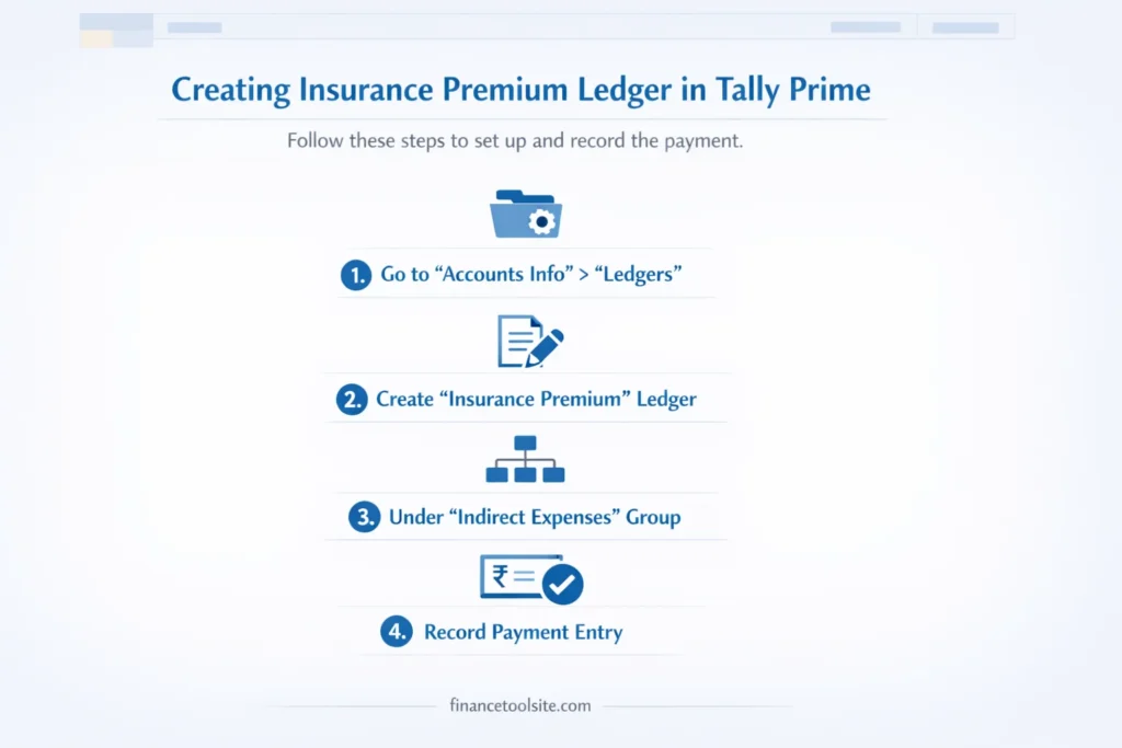 insurance premium ledger in Tally